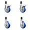 Service Caster 5 Inch 316SS Blue Poly Swivel 1-7/8 Inch Expanding Stem Caster Lock Brake, 2PK SS316TTLEX20S514-PPUB-BLUE-2-S-2-178 - alternate 1